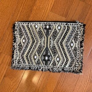 Like New - Hand Beaded Envelope Pouch/Clutch